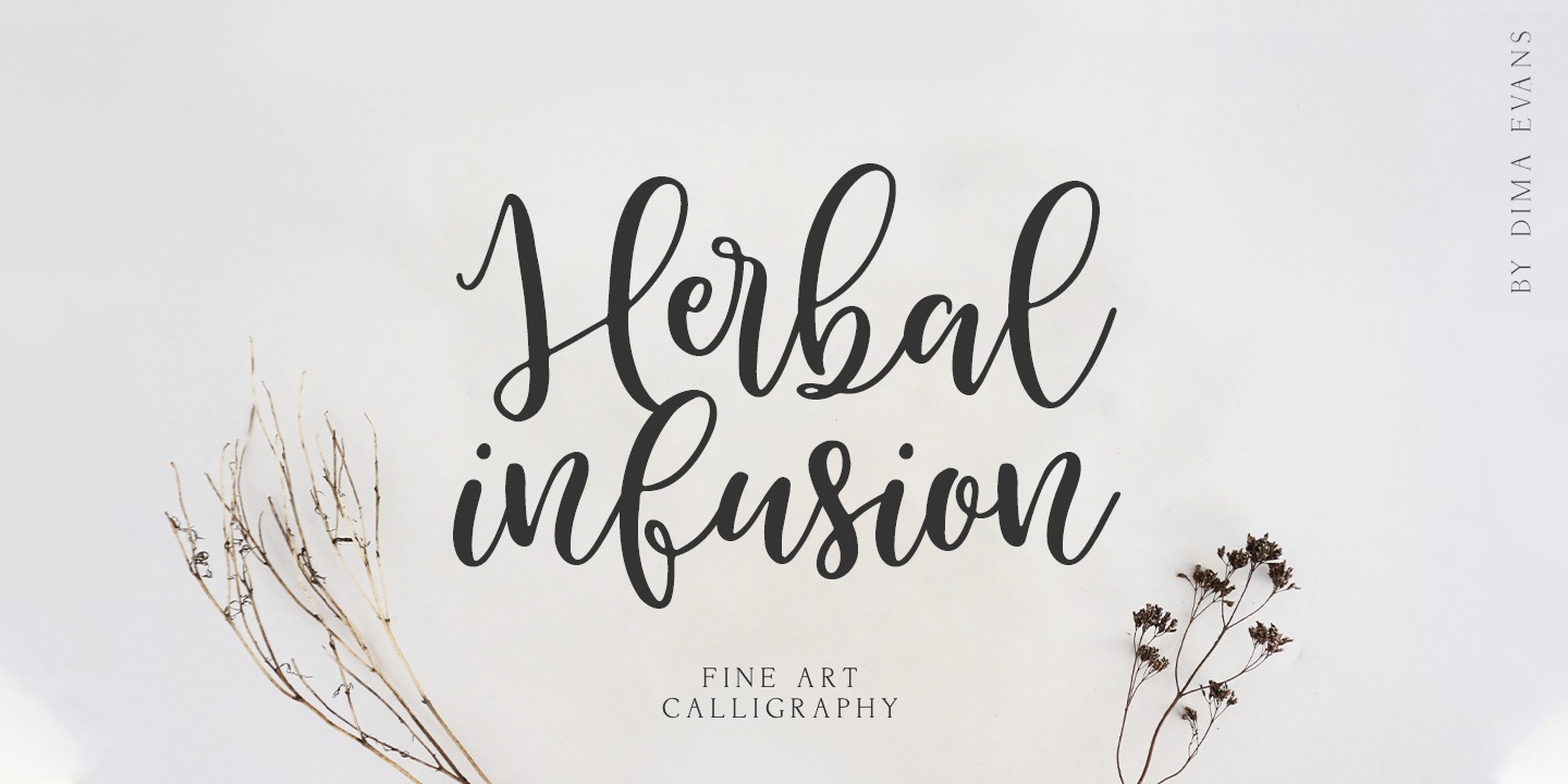 Przykład czcionki Herbal Infusion Regular